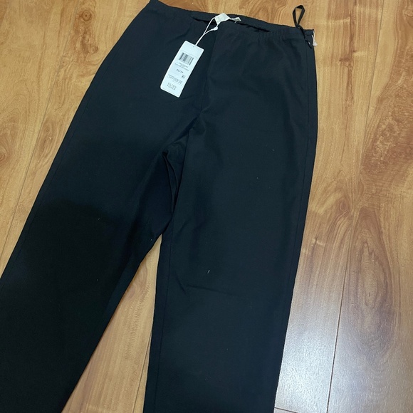 Women Eileen Fisher Slim Ankle Pant Side Zip XS Black New with Tag - Picture 3 of 6